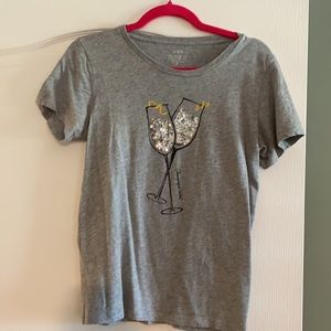 J. Crew Collector Tee Champagne Bubbles